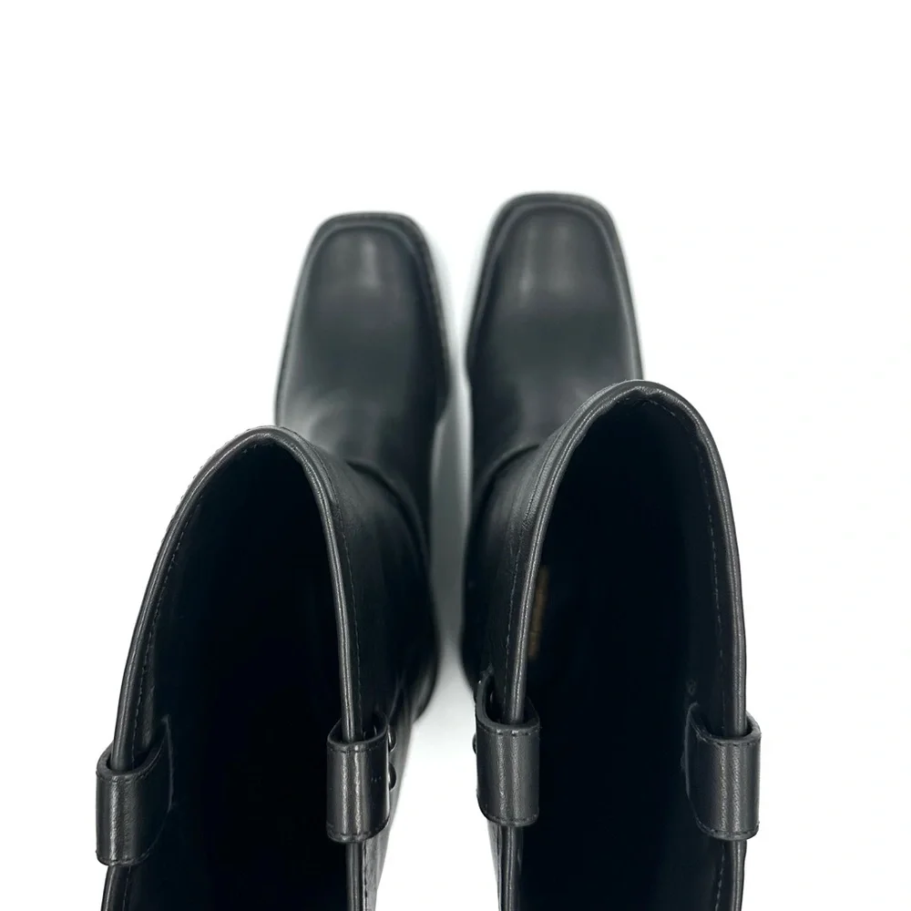 Reformation Francesca Leather Moto Boot - Picture 2 of 4